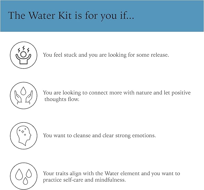 The Water Kit by Two Sage Sisters - Self Care Kit with Soap Sheets, Notebook, Marker, and Washcloth, Bath Shower Sets for Meditation and Relaxation, Mini Spa Kit Self Care Box for Women and Men-BrightBean Baby
