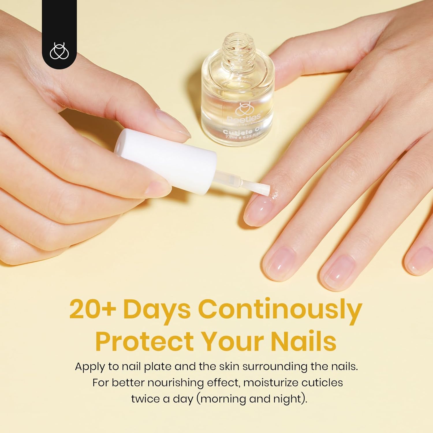 Beetles 7.5ml Cuticle Oil Nail Oil Cuticle Care for Nail, Damaged Cuticles, Stronger Nails Spa and Hand Manicure Essentials for Repaired Thin Nails DIY Home for Women-BrightBean Baby