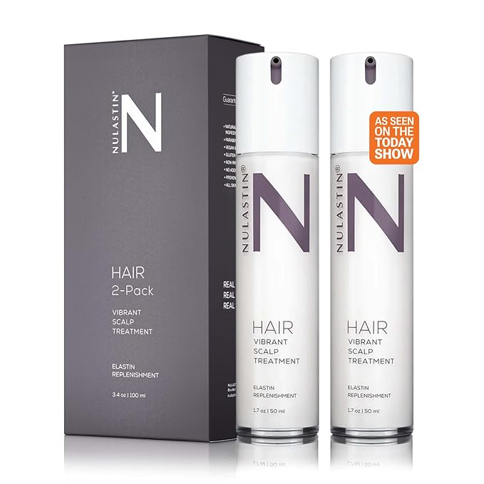 NULASTIN Hair Serum - HAIR Vibrant Scalp Treatment - Promote Scalp Care & Thicker Looking Volume in Thinning Hair - With Keratin & Peptides to Help Minimize Visible Shedding (2 Count, 1.7 Oz Each)-BrightBean Baby