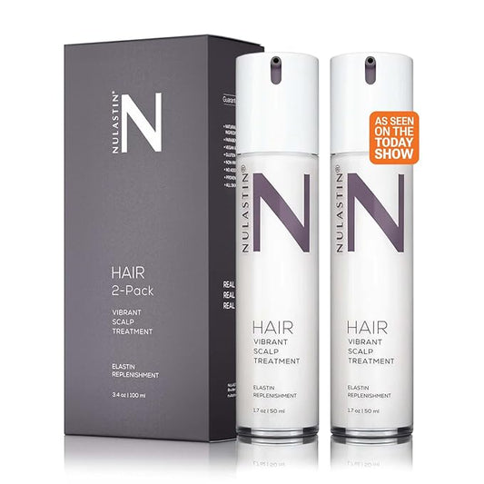 NULASTIN Hair Serum - HAIR Vibrant Scalp Treatment - Promote Scalp Care & Thicker Looking Volume in Thinning Hair - With Keratin & Peptides to Help Minimize Visible Shedding (2 Count, 1.7 Oz Each)-BrightBean Baby