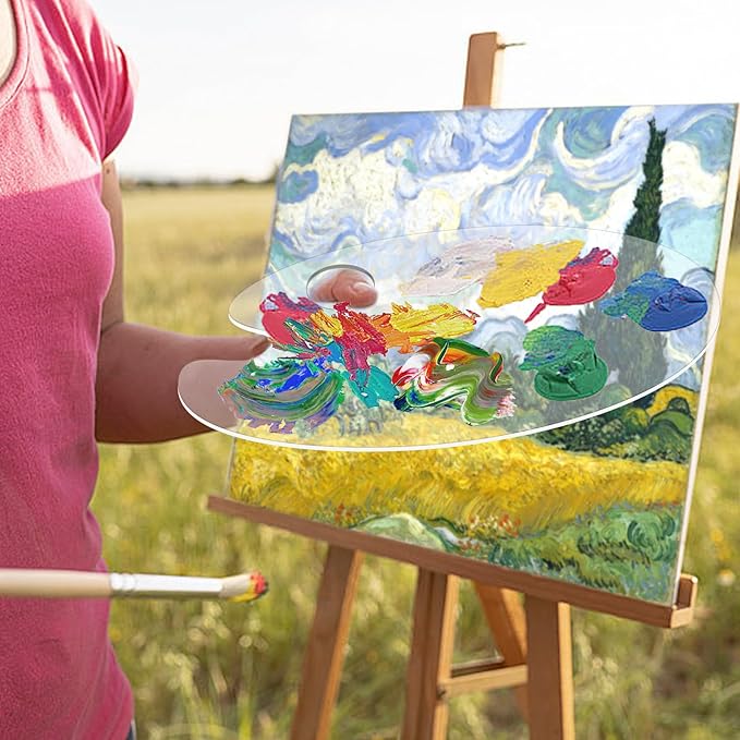 5PCS Acrylic Paint Palette Clear Paint Pallet,Transparent Non-Stick Oil Paint Palette with Protective Kraft for Craft DIY Art Painting Palette- Adults & Kids-BrightBean Baby