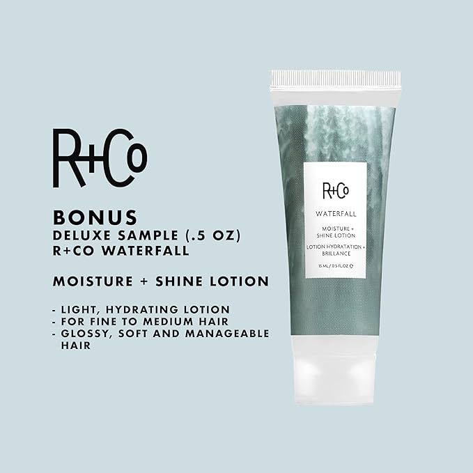 R+Co Waterfall Moisture and Shine Lotion (5 Oz) + Travel Size (.5 Oz) | Vegan + Cruelty-Free |-BrightBean Baby