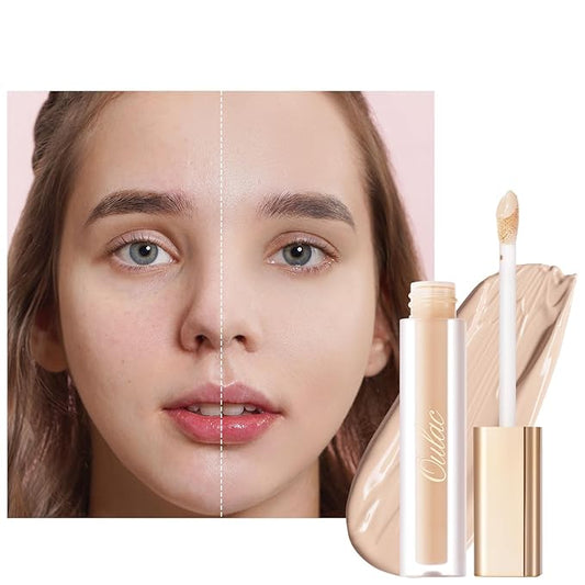 Oulac Full Coverage Concealer, Concealer Stick for Face and Eye Dark Circles, Hydrating Concealer Infused with Hyaluronic Acid, Vegan Concealer 3.8ml, Shade: W1 Porcelain-BrightBean Baby