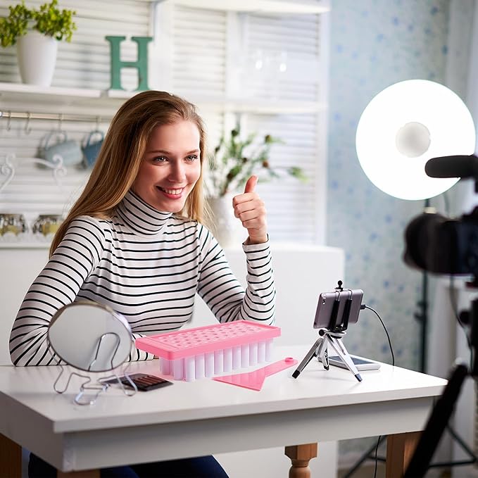 RONRONS Lip Balm Crafting Kit, Professional Lipsticks Filling Tray and Spatula with 50 Pieces Lip Balm Tubes with Twist Caps, DIY Lip Care Balms Making for Valentine's Day Christmas Gifts Business-BrightBean Baby