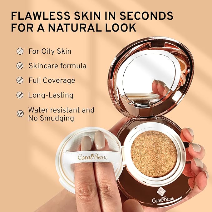 Shell Makeup Set - All in One Makeup Kit for Women with Compact BB Cream Powder, Eyeshadow Palette with Brown Shades, Eye Shadow Brush, Mascara, 3 Lipsticks, Necklace - Make Up Gift Set Box-BrightBean Baby