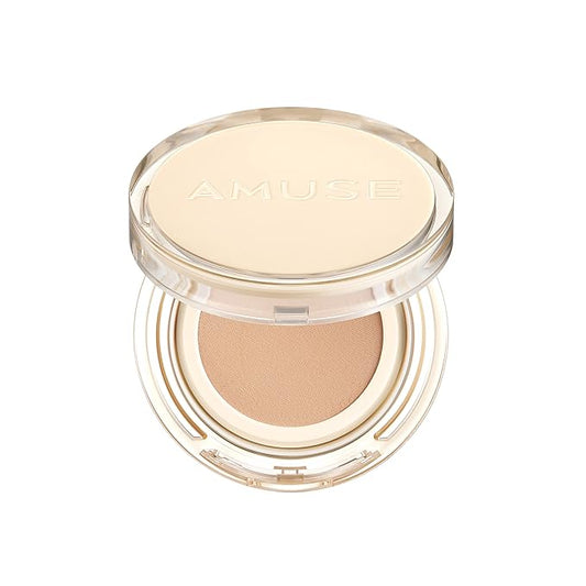 AMUSE Dew Jelly Vegan Cushion Foundation 02 NUDE | dewy, glow, long-lasting, double coverage, clean beauty, lightweight, natural look, foundation for sensitive skin, hydrating cushion-BrightBean Baby