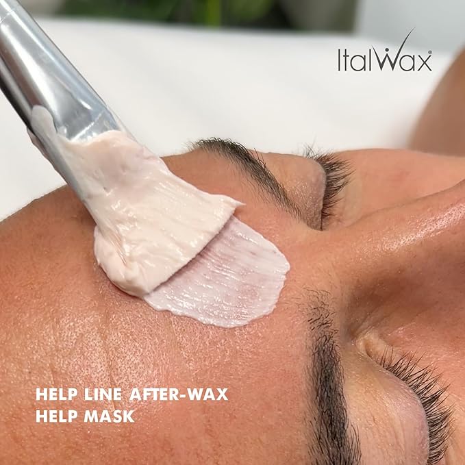 Italwax Help Line Help Mask – 1.69 oz (50g) Leave-In Soothing Mask with Tea Tree Oil and Calamine – Calms and Protects Sensitive Skin After Waxing – For Professional and Home Use-BrightBean Baby