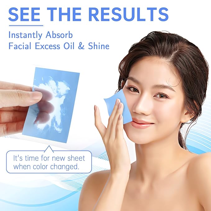 Great Absorbent Oil Blotting Sheets for Face - 10% Larger Oil Control Film 4pk/200 Makeup Friendly Blotting Paper for Oily Skin, High-Performance, Tear-proof Oil Absorbing Tissues-BrightBean Baby