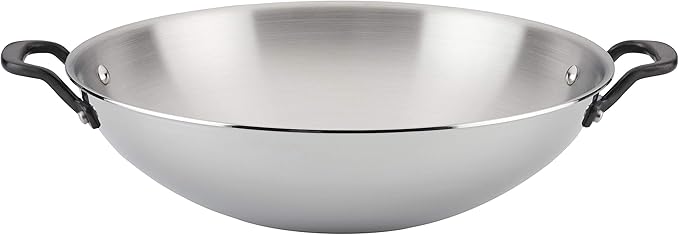 KitchenAid 5-Ply Stainless Steel Wok 15" - Induction Compatible