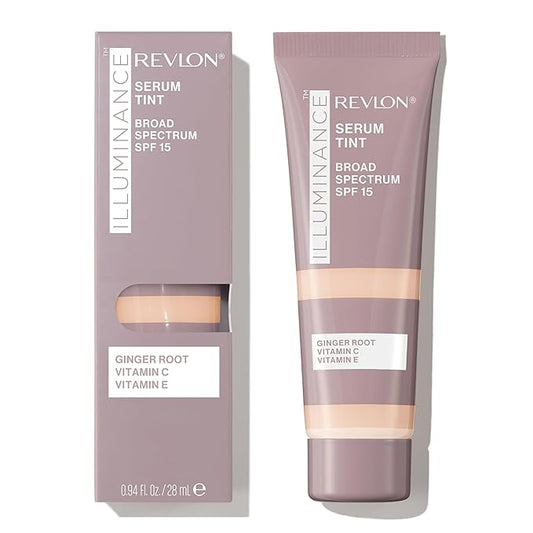 Revlon Illuminance Tinted Serum, Triple Hyaluronic Acid, Evens Out Skin Tone Over Time and Hydrates All Day, SPF 15, 113 Ivory Beige, 0.94 fl oz.-BrightBean Baby