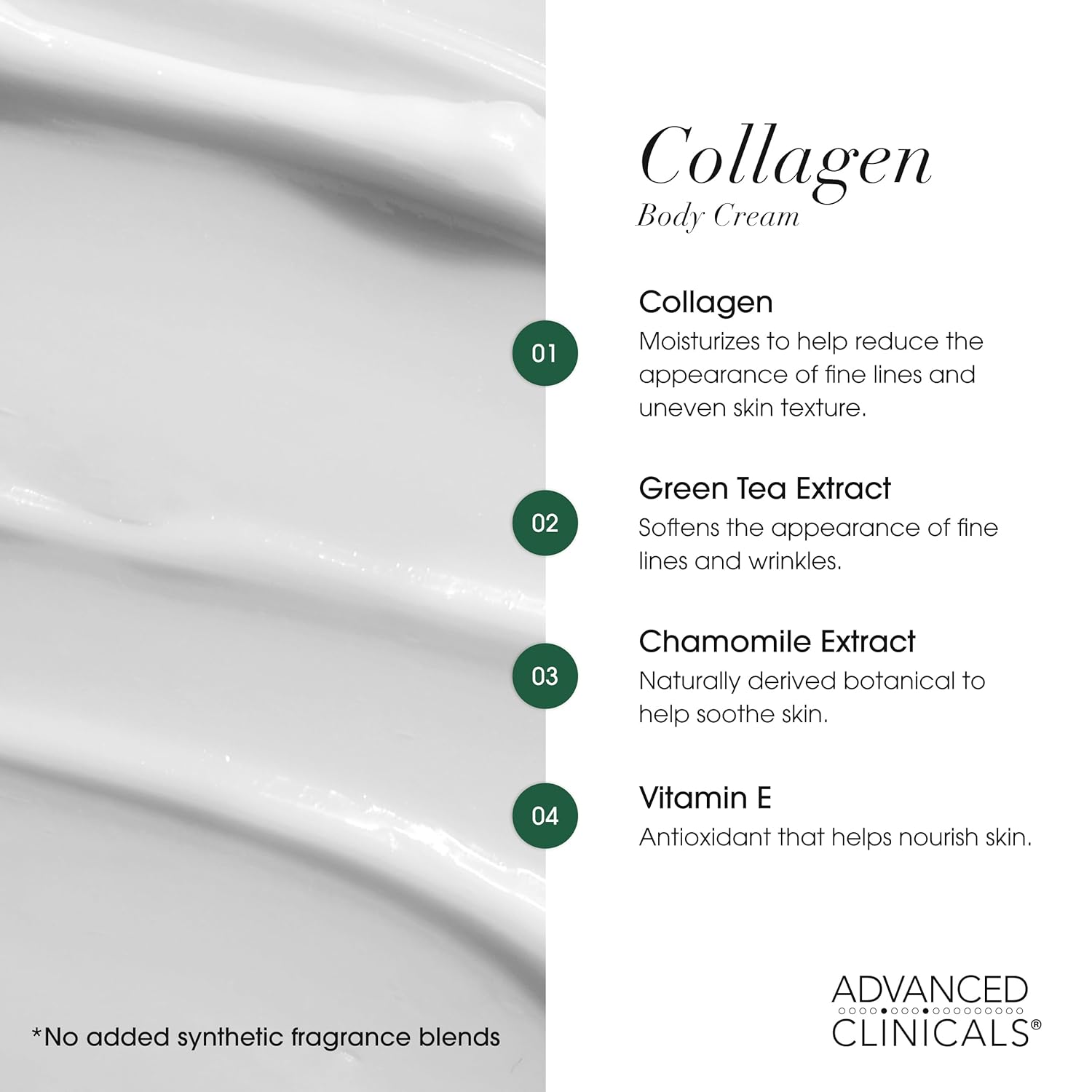 Advanced Clinicals Collagen Cream Body Lotion & Face Moisturizer W/Vitamin E | Skincare Moisturizing Collagen Lotion For Women, Men, Hand, & Neck Improves Look Of Crepey Skin & Uneven Dry Skin, 16Oz-BrightBean Baby