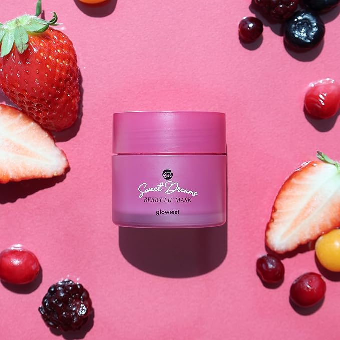 Sweet Dreams Lip Mask: Nourishing, Plumping and Hydrating Lip Balm | Ecofriendly Lip Sleeping Mask | Hyaluronic Acids + Vitamin C + Shea Butter + Antioxidants | Berry - 0.7 oz.-BrightBean Baby