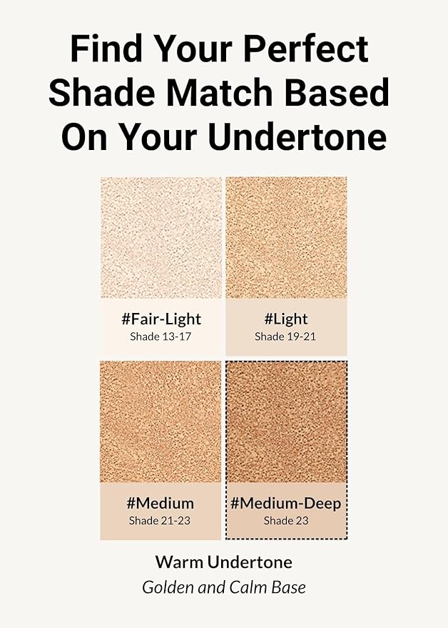 JUNG SAEM MOOL Essential Skin Nuder Longwear Cushion 0.98 Fl Oz (Medium Deep), Refill Included, 24H lasting Cushion Foundation with High Coverage, Semi-Matte Natural Finish, Korean Foundation Makeup-BrightBean Baby