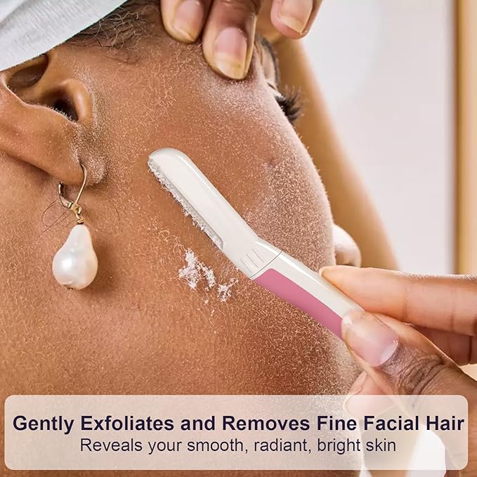 Face Razors for Women, Dermaplane Razor for Women Face, Eyebrow Razor, Dermaplaning Tool, Skin Safe Microblades, Peach Fuzz Remover (12ct, Pearl Blush)-BrightBean Baby