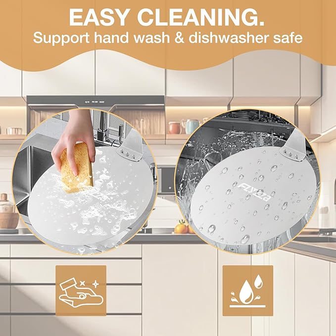 12 Inch Stainless Pizza Peel, Pizza Spatula with Ergonomic Long Wood Handle for Pizza Oven Baking, Turing Peel for Pizza, Dough, Bread Pastry