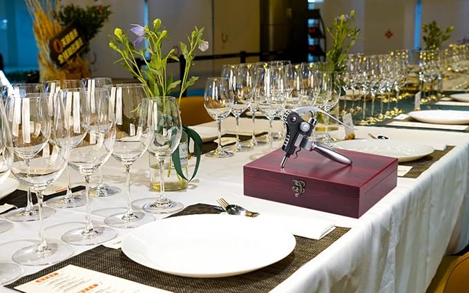 Wine Opener Set with Foil Cutter, Bottle Stopper & Pourer