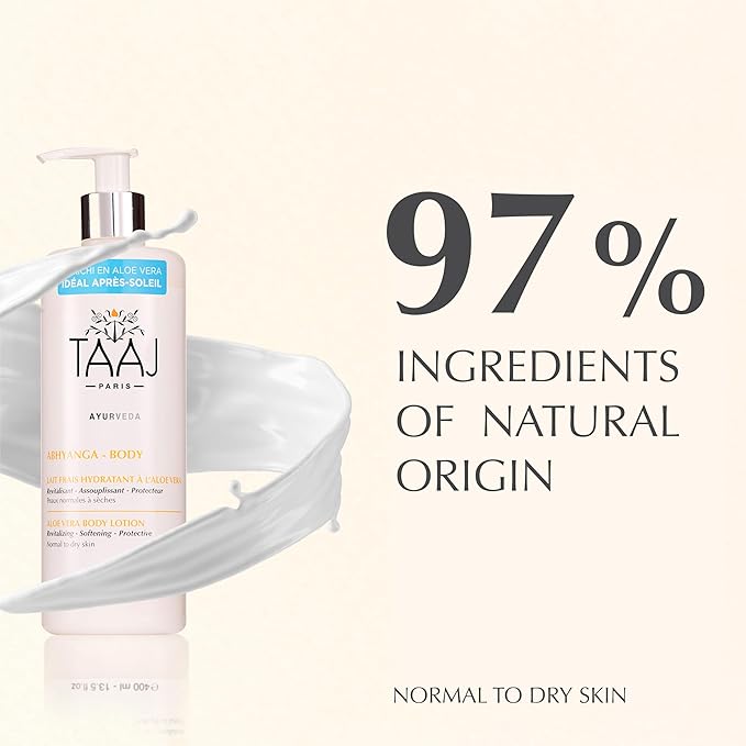 | Refreshing Body Milk with Aloe Vera – Soothes, Hydrates & Revitalizes | Regenerating, Softening & Protective Actives | Non-Greasy Finish |Ayurvedic Skincare | 97% natural & Vegan | 13.5 fl oz-BrightBean Baby