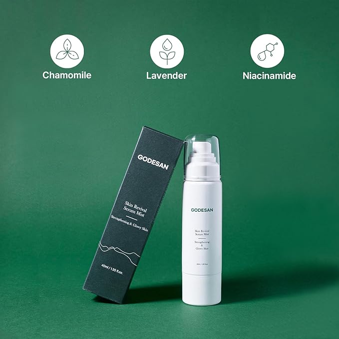 Skin Revival Serum Mist 1.35fl oz - Hydrating Facial Mist, Glowy Skin, Vegan, Sets Makeup, All Skin Type-BrightBean Baby