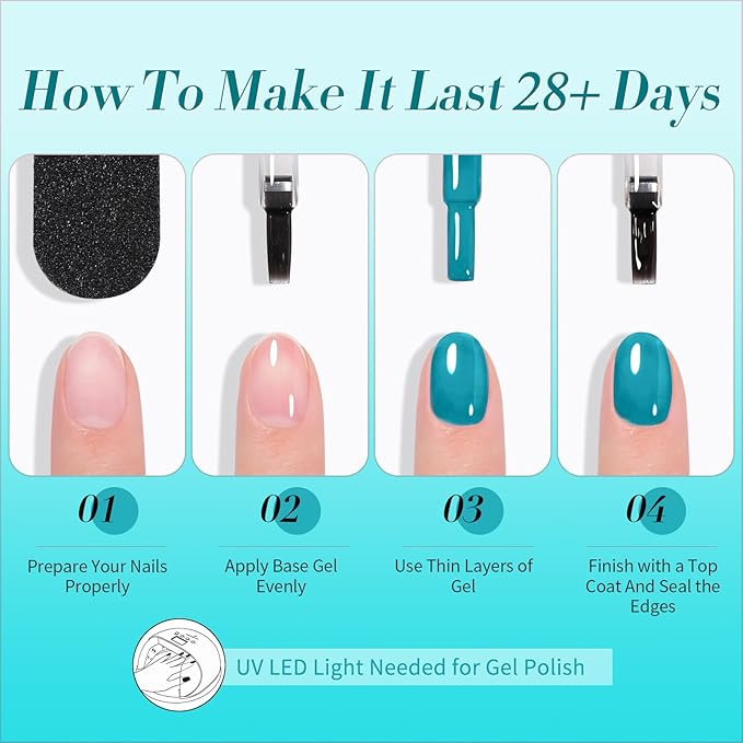 Born Pretty Jelly Gel Nail Polish Set Spring Summer Crystal Glass Translucent Pastel Sheer Gel Polish Pink Green Blue Red Yellow Silver Shiny Glitter Gel Nail Polish Nail Art Gel DIY Gift 6PCS-BrightBean Baby