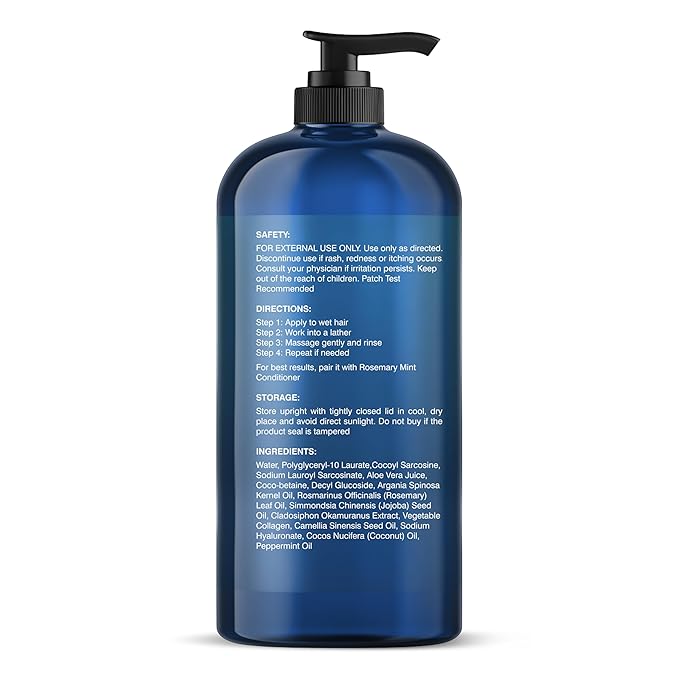 Botanic Hearth Rosemary Shampoo 16 Oz | Rosemary Oil Shampoo De Romero For Hair Growth With Biotin & Mint | Sulfate Free,Thicker & Fuller Hair | Deep Cleansing & Nourishing-BrightBean Baby
