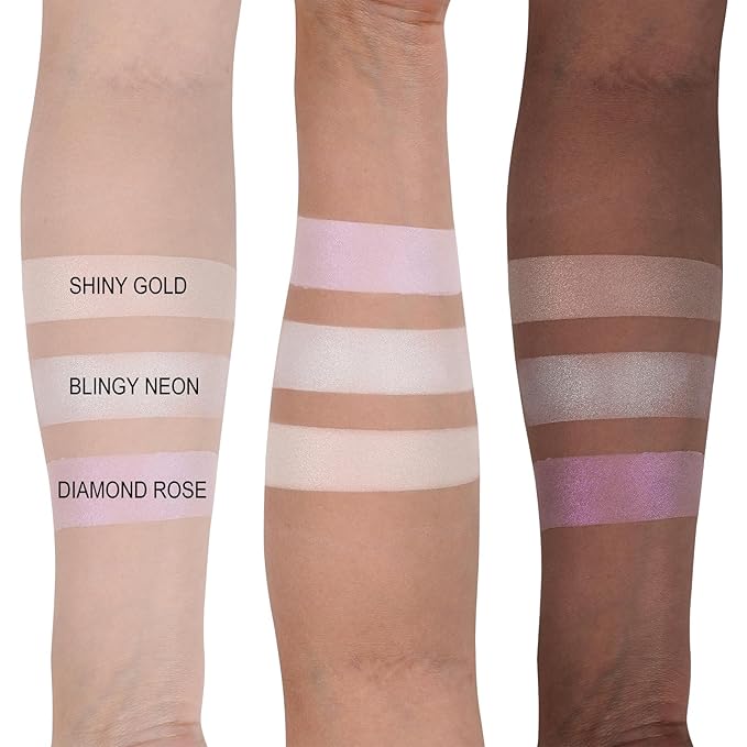 Face Highlighters Exquisite 3D Texture Luminizers Palette, Shiny Contour Makeup Illuminator for Body Cheek Eyebrow Nose Chin Lip Glossy Shimmer Contouring Palette-BrightBean Baby