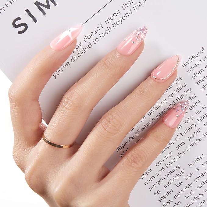 modelones Builder Nail Gel, 8-in-One Jelly Pink Builder, Peachy Pink Rubber Base Gel Polish, LED Lamp Cured Nude Color Base Hardener, Apex Building Strengthener Extension for Girls Home DIY Salon-BrightBean Baby