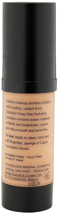 Youngblood Mineral Cosmetics Liquid Mineral Foundation, Golden Sun (Old Version) | Full Coverage Mineral Lightweight Makeup | Vegan, Cruelty Free, Paraben Free-BrightBean Baby