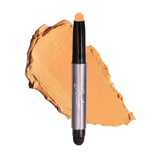 Julep Eyeshadow 101 Cream-to-Powder Waterproof Shadow Stick – Cantaloupe Matte – Long-Lasting, Crease-Proof, Warm Light Orange Matte Cream Eyeshadow with Built-in Smudger-BrightBean Baby