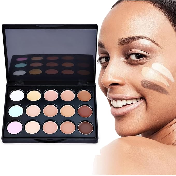 15 Colour Makeup Contour Palette Cream Kit, with 11 Pcs Complete Function Makeup Brushes Set and Storage Bag, Highlighting Light, Medium to Dark, Vegan & Cruelty Free-BrightBean Baby