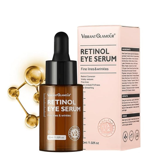 Retinol Eye Serum Anti Aging Under Eye Cream Visibly Reduces Wrinkles Fine Lines in 4-8 Weeks - Tightening Firming with Double Retinol 30ml-BrightBean Baby
