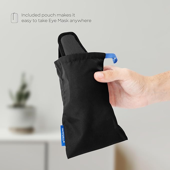 Ostrichpillow Eye Mask, Sleep Mask for Men Women 100% Blackout, No Pressure On Eyes, Soft & Breathable, Adjustable Fit, Travel Bag Included-BrightBean Baby