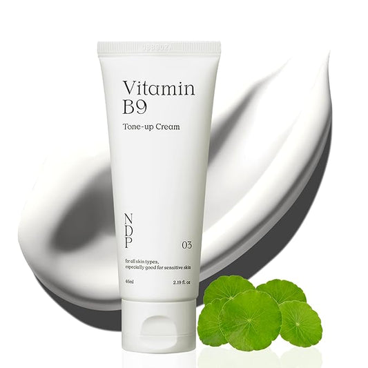 NDP Vitamin B9 Tone-up Cream, Silicone Free Face Primer for Pore Minimizing, 95% Pure Cica Extract, Breathable Skin Formula, Glass Skin & Lightweight, V-Cream Clean K-Beauty (65ml / 2.19 Fl Oz)-BrightBean Baby