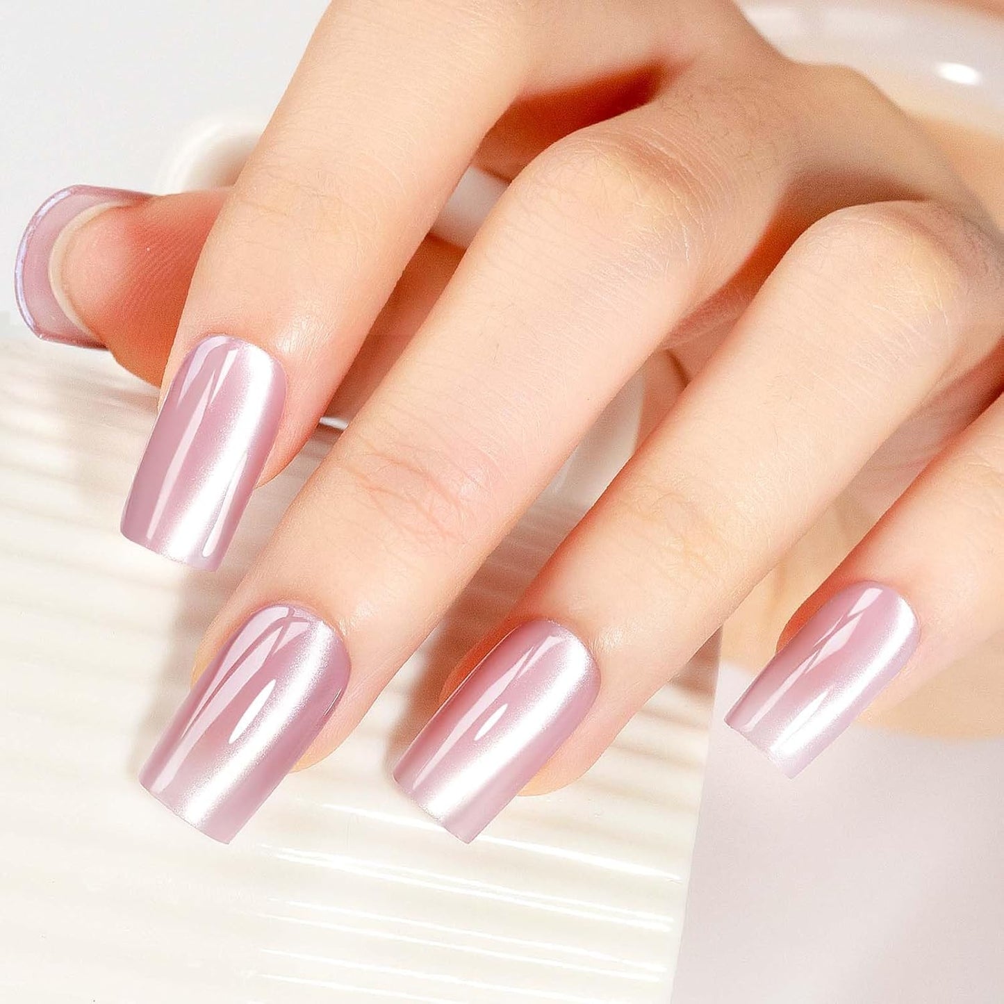 Cat Eye Gel Polish with Magnet, Magnetic Gel Nail Polish Glass Jelly Transparent Color UV Cateye Nail Polish for Nail Art DIY and Salon-BrightBean Baby