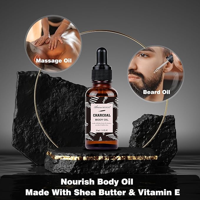 Valentines Day Gifts for Men Spa Gifts for Men, Charcoal Bath and Body Gift Set for Men, 10 Pcs Spa Kits Ideal Birthday, Christmas. Men's Relaxation Bath Baskets, Self Care Kit-BrightBean Baby