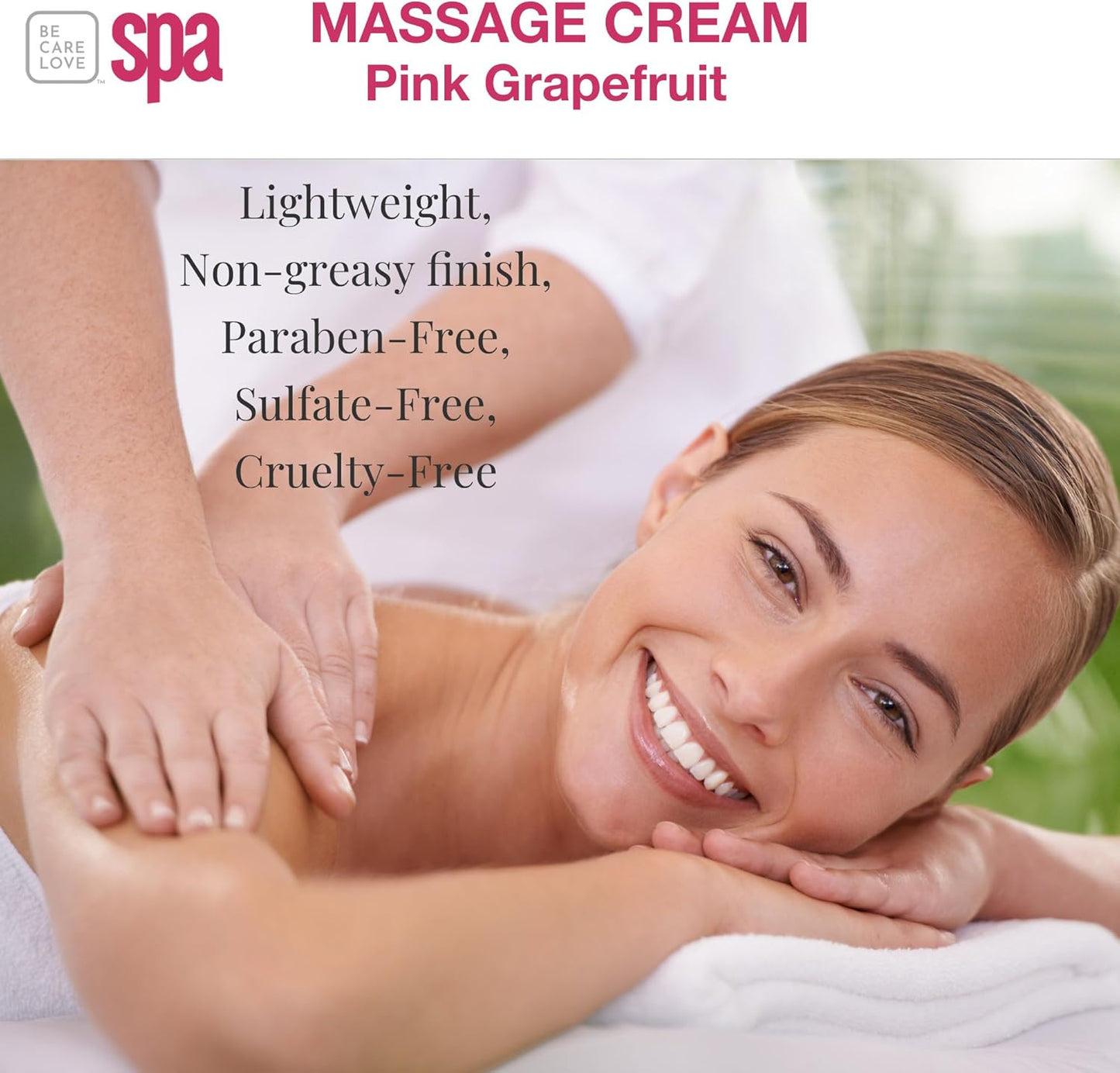 BCL SPA Massage Cream - Body Lotion & Body Cream with Organic Pink Grapefruit, Shea Butter, Aloe Vera, Vitamin E, Argan, and Almond Oils - Nourish & Revitalize skin. Home/Professional use 16 fl oz-BrightBean Baby