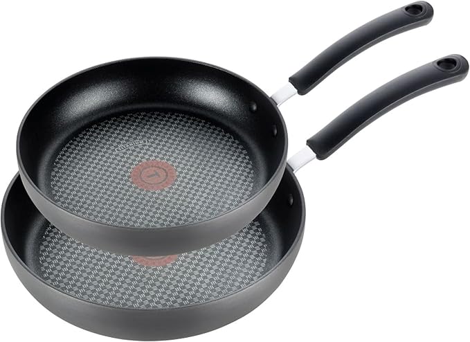 T-fal Ultimate Hard Anodized Nonstick Fry Pan Set 2 Piece - 10 & 12 Inch Grey