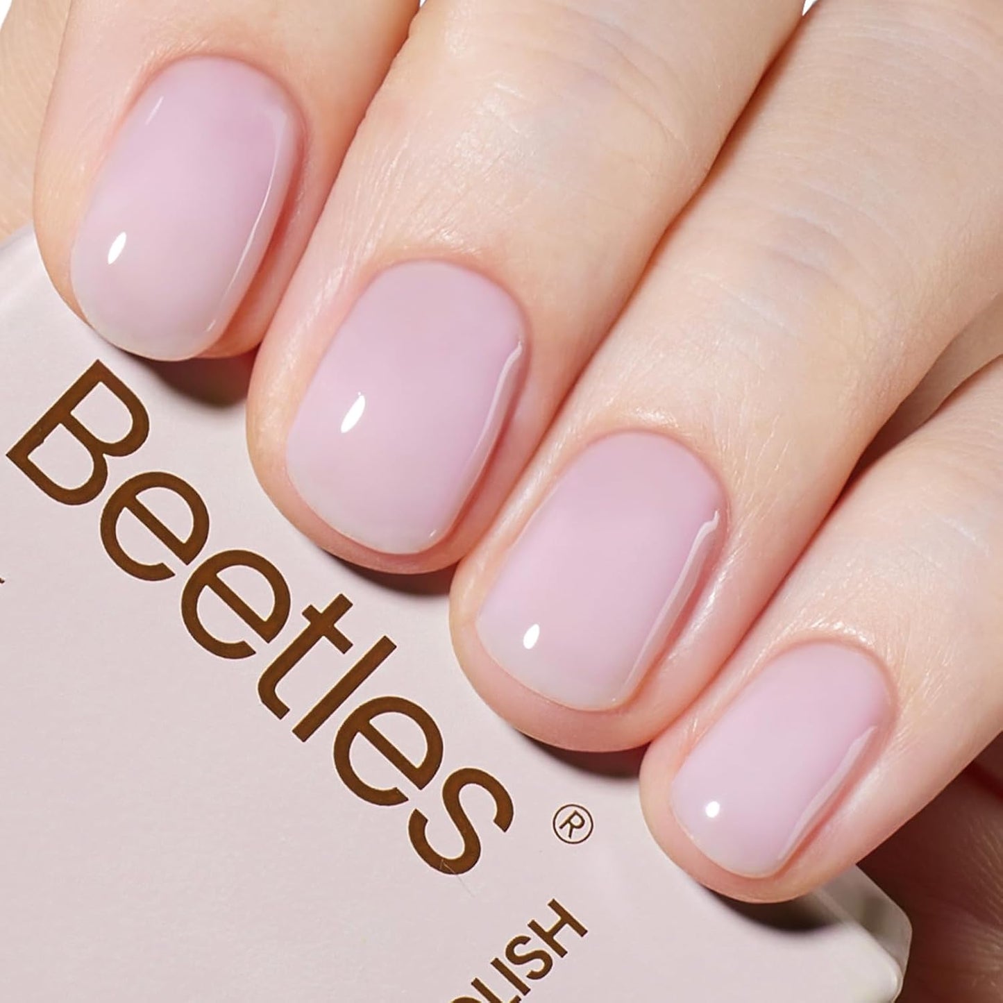 Beetles Nude Gel Nail Polish - 15ml Nude Purple Jelly Gel Polish Neutral Nail Polish Nail Concealer Sheer Translucent Effect Soak Off UV French Nail Art Manicure Salon DIY Gifts for Women-BrightBean Baby