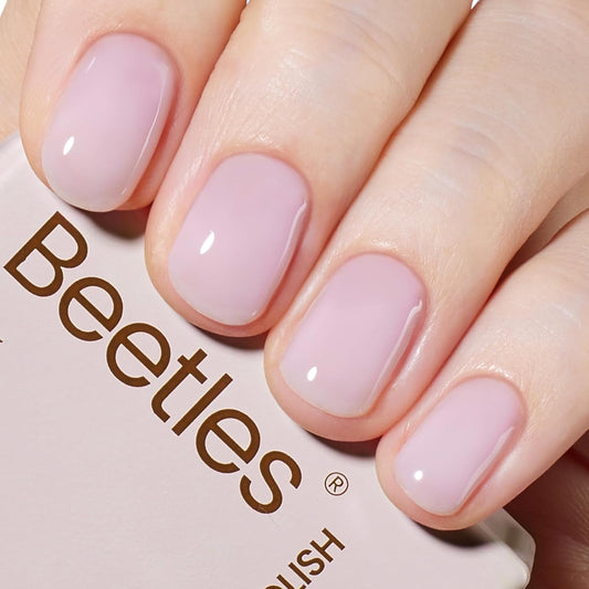 Beetles Nude Gel Nail Polish - 15ml Nude Purple Jelly Gel Polish Neutral Nail Polish Nail Concealer Sheer Translucent Effect Soak Off UV French Nail Art Manicure Salon DIY Gifts for Women-BrightBean Baby