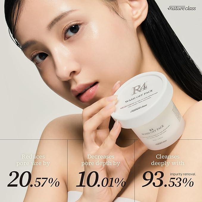 R4 Rice Wash Off Facial Mask – 4-in-1 Pore Care, Deep Cleansing, Hydrating, Exfoliates, Pore Sebum Clearing, Gentle Exfoliating Korean Skincare 3.38 Fl Oz-BrightBean Baby