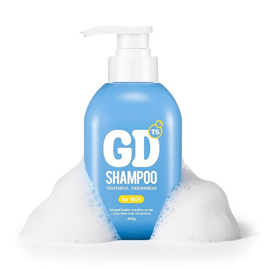 TS GD Shampoo for Boys | Korean Teen Shampoo with Upgraded Probiotics | Anti-Dandruff & Itchy Scalp Relief | Blue Fresh Allergy-Free Fragrance | Sulfate-Free (13.5 fl oz, 400ml)-BrightBean Baby