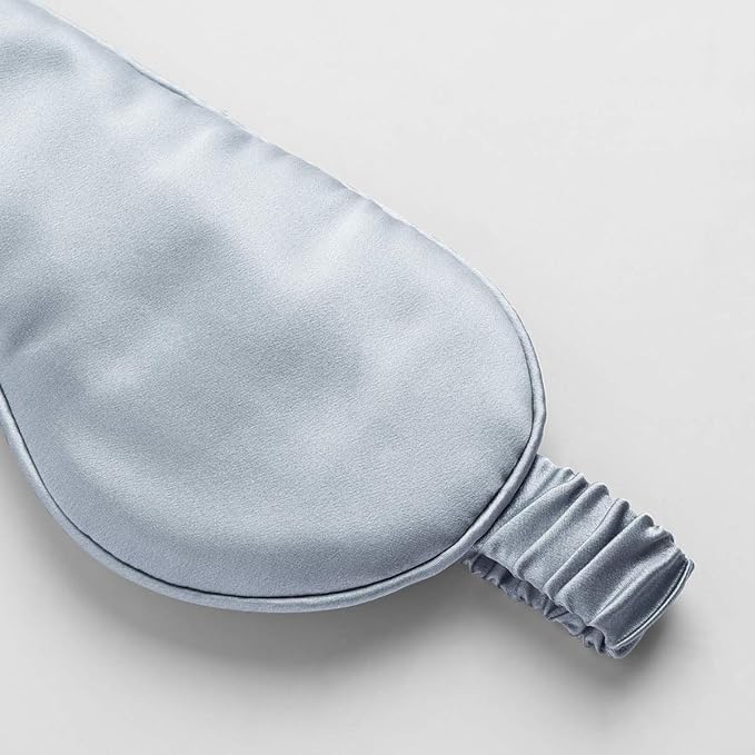 Silk Sleep Mask Light Blocking Luxury 19mm Silk Eye Mask 100% Mulberry Eye Cover Blindfold Ultra Soft Light and Comfy Anti Aging Skin Care with Travel Bag Gift Package-BrightBean Baby