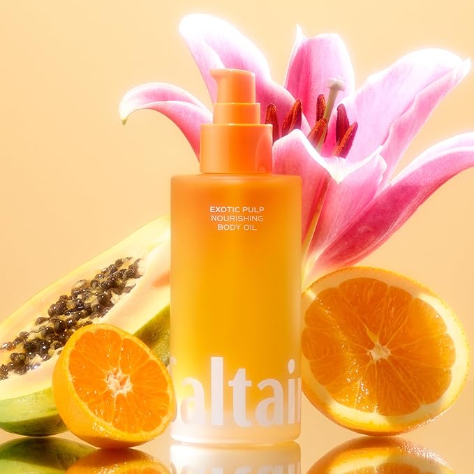 Saltair Body Oil. Luxurious Exotic Pulp After Shower and Bath Oil Moisturizer for Women. Botanical, Non-Greasy, and Well-Absorbing Lotion for Hydrating Dry Skin. 4oz Pump Bottle-BrightBean Baby