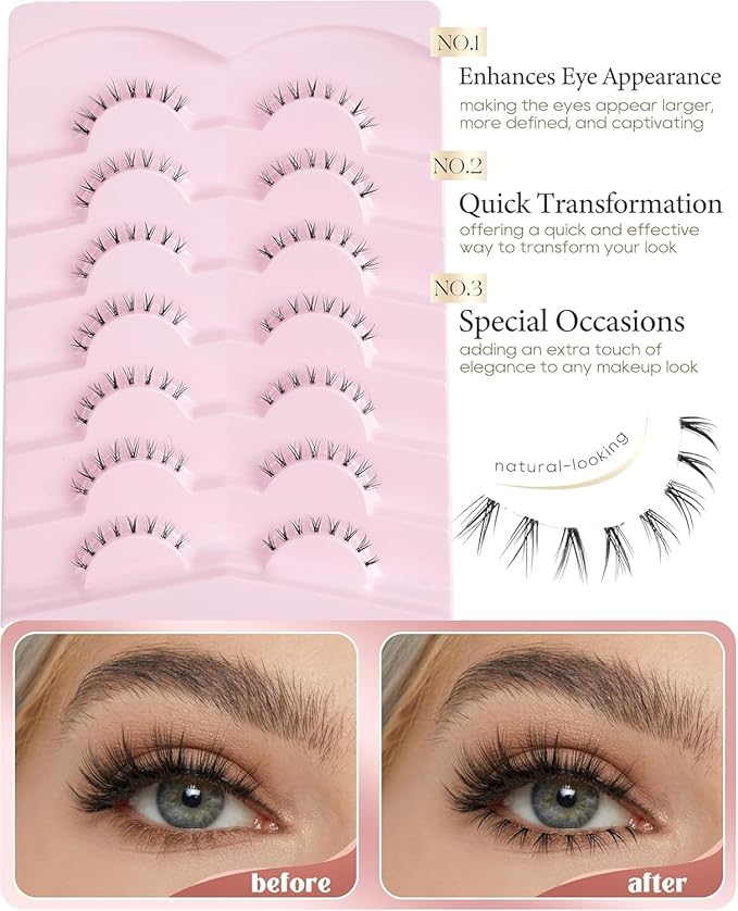 Bottom Lashes Bottom Eyelashes False Lower Lashes Fake Bottom Eyelashes 7 Pairs Bottom-3-BrightBean Baby