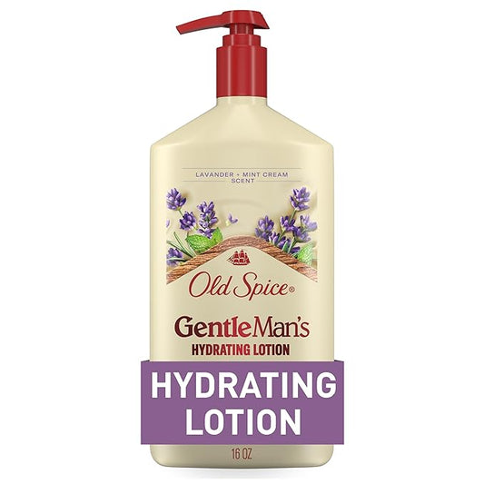 Old Spice Hand, Face & Body Lotion for Men, 24/7 Lightweight Moisturization with Vitamin B3, Instant Absorption, For All Skin Types, Lavender + Mint Cream Scent, 16 oz-BrightBean Baby