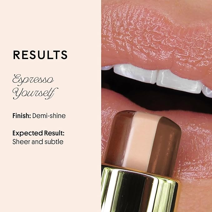 Winky Lux Affogato Tri-Color Tinted Lip Balm – Hydrating Lip Care with Jojoba Oil & Vitamin E, Sheer Nude Tint, Vanilla Coffee Scent, Moisturizes and Softens Dry Lips-BrightBean Baby