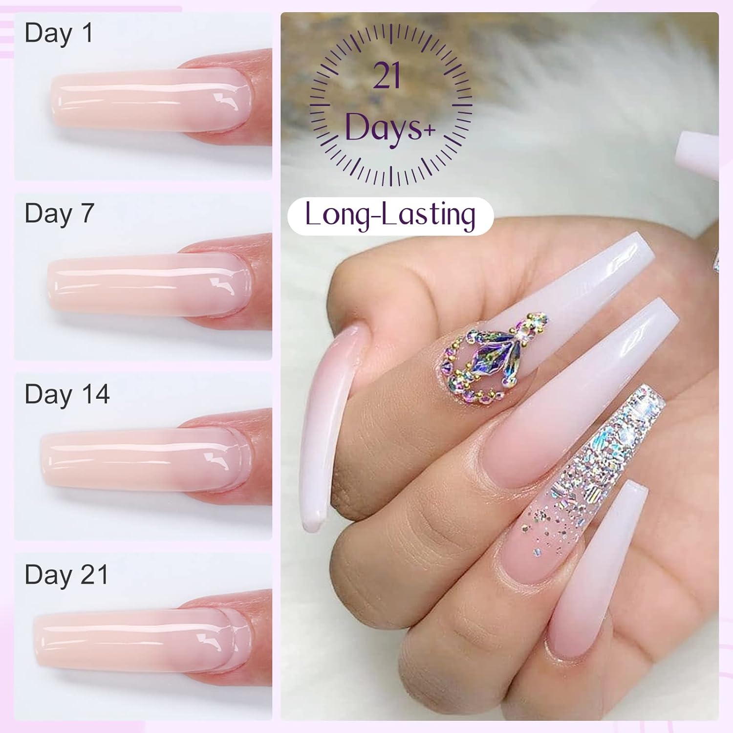 SAVILAND 100 g Builder Nail Gel U V - 3.5 oz Nude Color Hard Gel for Nails High-Capacity for Nail Extension Enhancement Strengthen U V Gel LED Repair Carving DIY Nail Art Manicure Set-BrightBean Baby