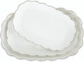 Kassel Ceramic Serving Platter Set | 14”/12”/10” Oval Serving Trays for Entertaining at Parties and Weddings | Oven Safe Large Serving Trays for Tacos, Steak, and Cake
