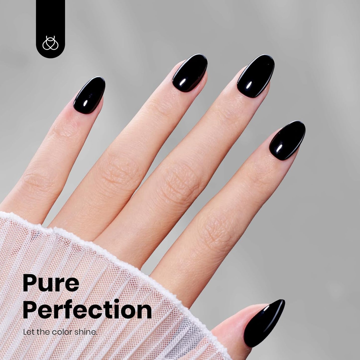 Beetles Black Halloween Gel Polish 2Pcs Pure Black Gel Nail Polish Set 15ml Dark Base Color Soak Off Uv Nail Lamp Art Manicure DIY Design Gift for Women Long Nights Collection-BrightBean Baby