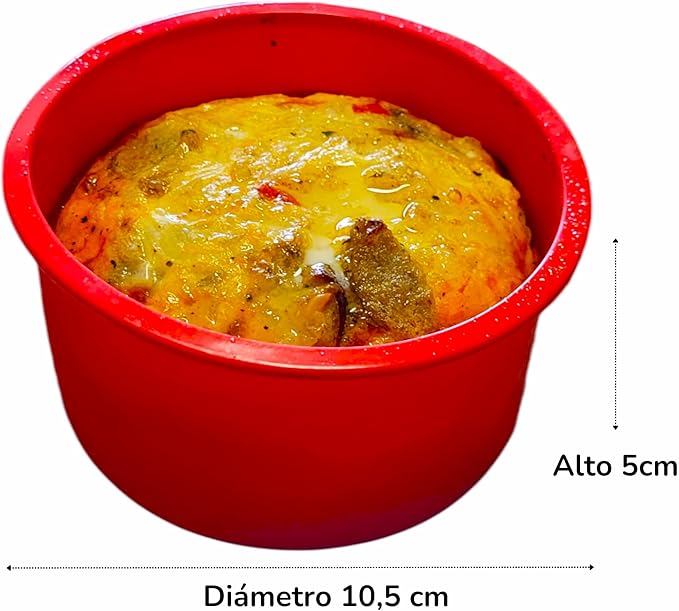 6 Pieces Silicone Baking Moulds 10 cm – Silicone Mould Air Fryer – Round Silicone Baking Mould – Non-Stick Silicone Mould for Baking Chocolate Cakes