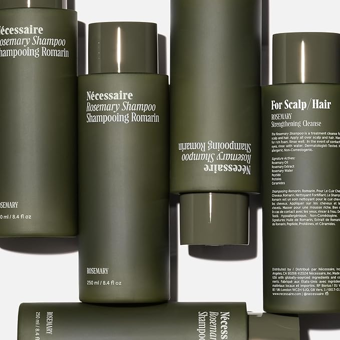 Nécessaire Rosemary Shampoo | Multi-Protien Strengthening Cleanse For Thinning Hair. For Women + Men. Good For All Hair Types/Textures. Free Of Sulfates. Color-Safe. 250 ml / 8.4 oz-BrightBean Baby